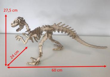 Velociraptor als 3D Bausatatz aus Holz - Dimension